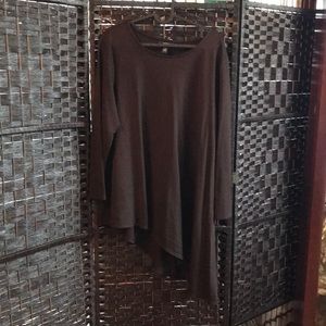 Alfani hi-lo tunic -chocolate brown